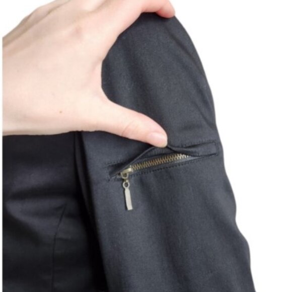 Optimum Nostalgic black slim fit moto blazer size 10 - Picture 6 of 12